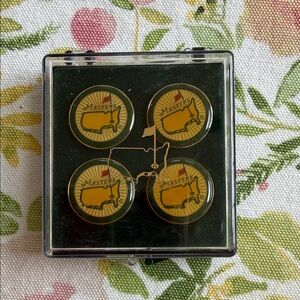 Masters Tournament Golf Ball Markers Set - Yellow/Green